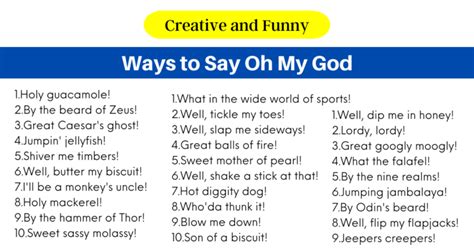 90 Creative And Funny Ways To Say Oh My God 2024