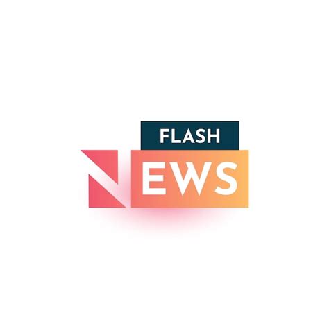 Premium Vector Flash News Label Illustration Template Design