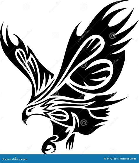 Tribal Tattoo Of Eagle Stock Vector Illustration Of Tattoo 4470145