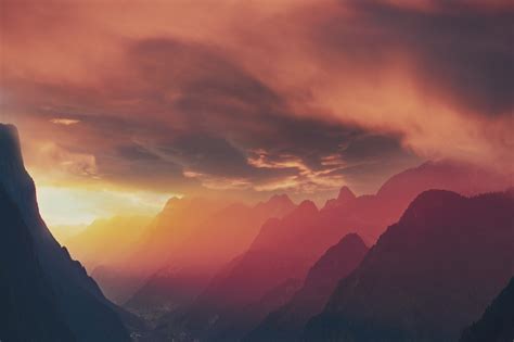 Fog Landscape Mountains Sunset 8k Hd Nature 4k Wallpapers Images