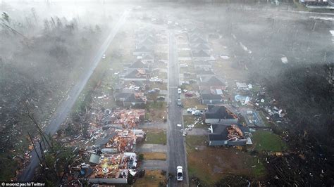 Aerial Photos Show Destruction From Deadly Alabama Tornado
