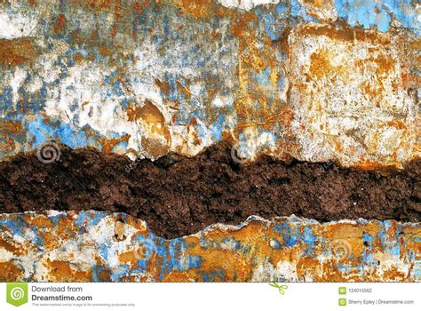 Abstract Close Up Of Ancient Wall In Rome Italy Stock