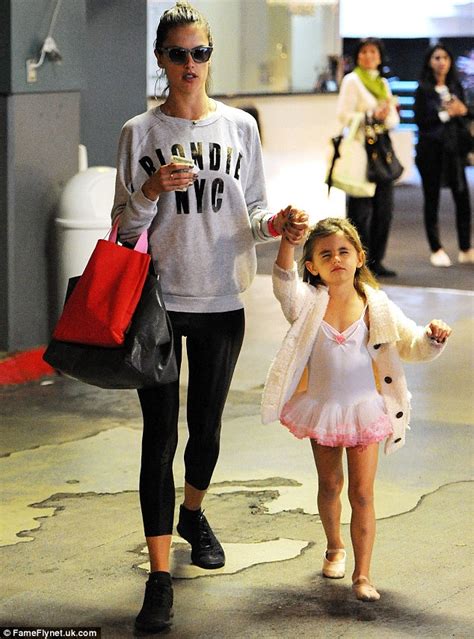Alessandra Ambrosio Goes Make Up Free To Pick Up Adorable Daughter Anja Daily Mail Online