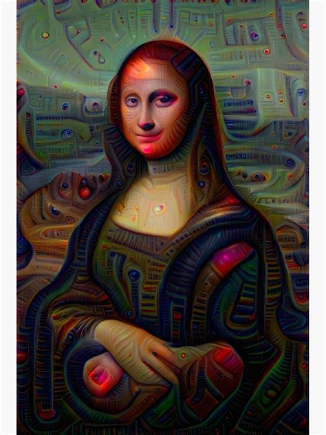 Mona Lisa Deep Dream Ai Generated Bot Art Print By Deepdreamfiore