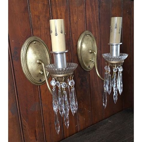 Historic Houseparts Inc Antique Wall Sconces Antique Pair Of Brass Wall Sconces With Spear