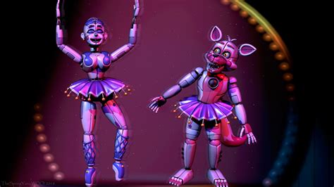 Ballora Teaches Funtime Foxy [c4d Fnaf] By Thespringyanawoo On Deviantart