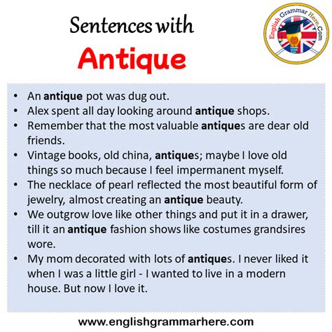 Sentences With Antique Antique In A Sentence In English Sentences For