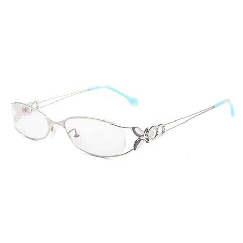butterfly alloy elegant women glasses frame female vintage optical glasses plain eye box