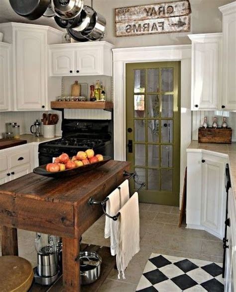 48 Best Inspiring Vintage Farmhouse Style Kitchen Island Ideas