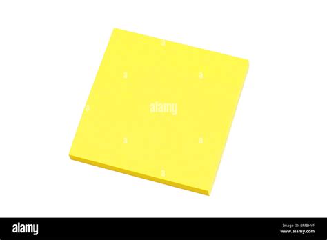 Pad Of Yellow Memo Paper Isolated On White Stock Photo Alamy