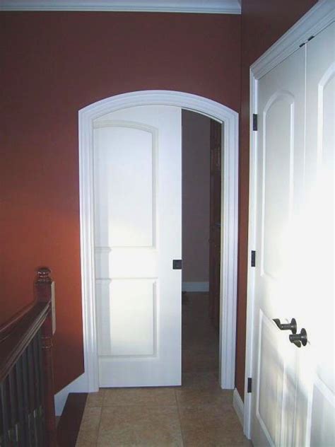 Bathroom entry doors with frosted glass for attractiveness. Hometalk | Arched Top Pocket Door
