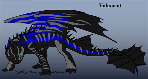 Sort of a remake from a past maker i did! Valament the Night Fury by KaohzWolf on DeviantArt