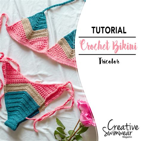 tricolor crochet bikini pattern creative yarn crochet tutorials and patterns