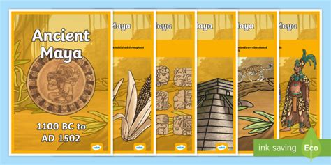 Maya Civilisation Timeline Posters Teacher Made