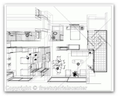Home Plan Interior View Autocad Dwg Files