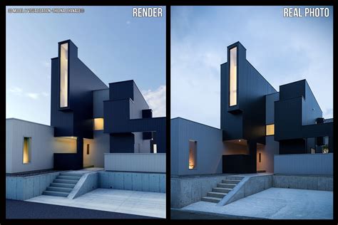 House Of Kouichi Kimurareal Photo Vs Render 3d Model Made With