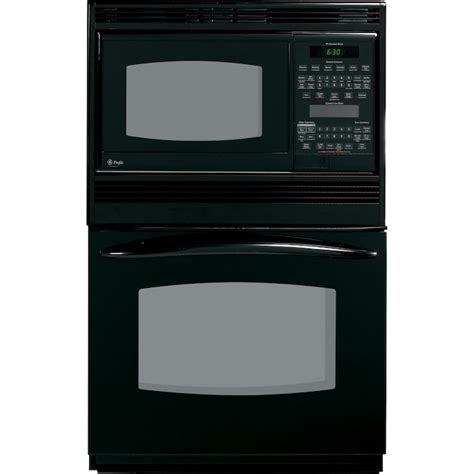 Ge Profile Self Cleaning Microwave Wall Oven Combo Black Common 30