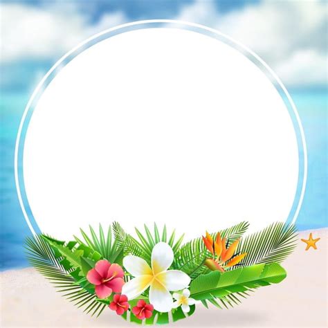 Summer Round Photo Frame Main Picture Background Source