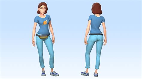 Female Character Games 3d Model Turbosquid 1408478