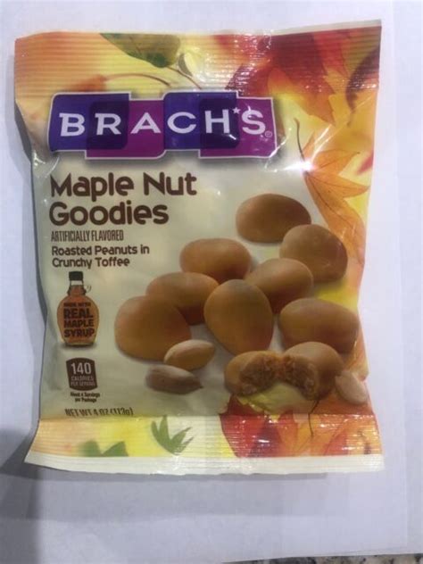 3 Brachs Maple Nut Goodies In Roasted Peanuts Crunchy Toffee 4 Oz Each