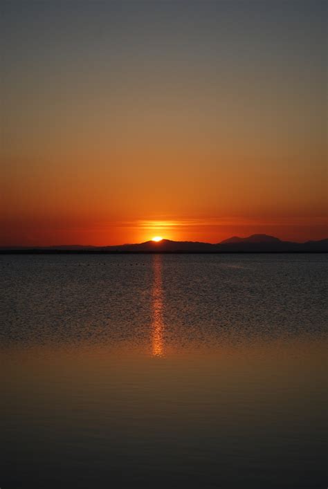 Free Images Sea Ocean Horizon Sun Sunrise Sunlight Lake Dawn