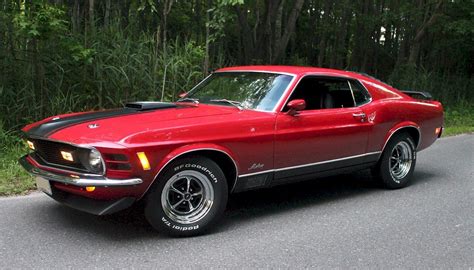 Red 1970 Mach 1 Ford Mustang Fastback Photo Detail