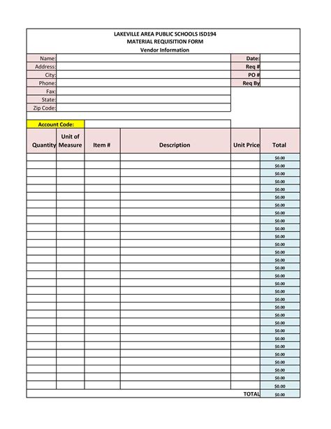 Printable Lab Requisition Form Template