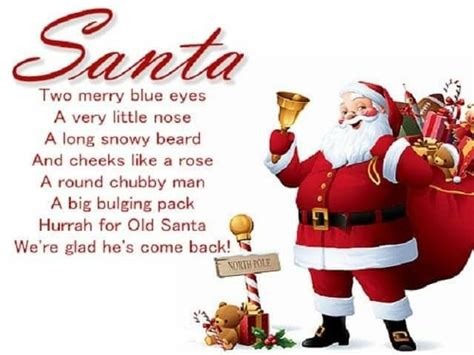 Pin By Barbara Burns On Santas Christmas Poems Funny Poems For Kids