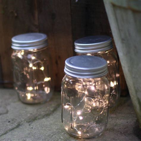 Mason Jar With Fairy Lights By The Wedding Of My Dreams Mason Jar