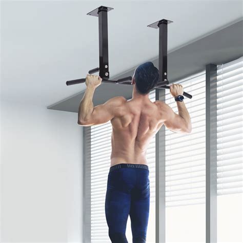Ceiling Mounted Pull Up Bar Wall Mount Chin Up Bar Upper Body Strength