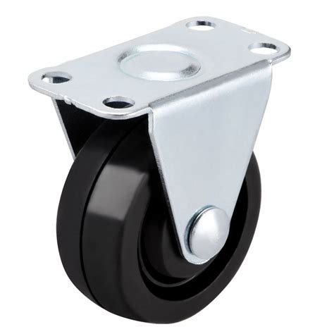 15 Inch Casters Wheels Rubber Top Plate Mounted Swivel Fixed Caster