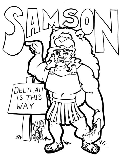 Samson Coloring Page ~ Coloring Pages