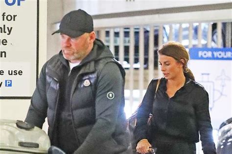 coleen rooney and wayne arrive at airport as they skip wagatha christial trial birmingham live