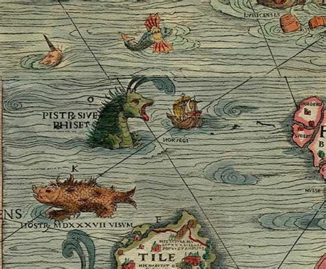 sea monsters sea monsters antique maps old map