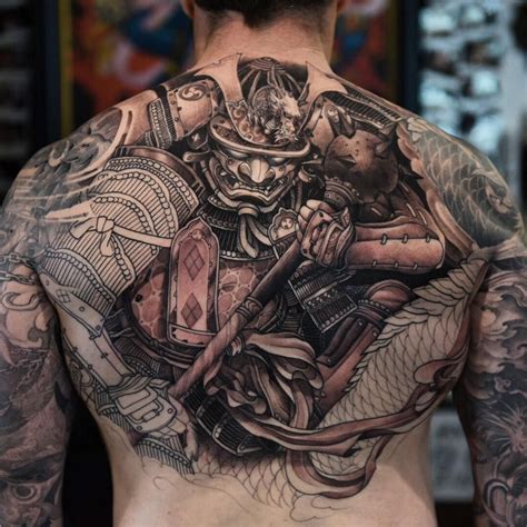 Samurai Japanese Samurai Warrior Tattoo Back Tattoos For Men Viraltattoo