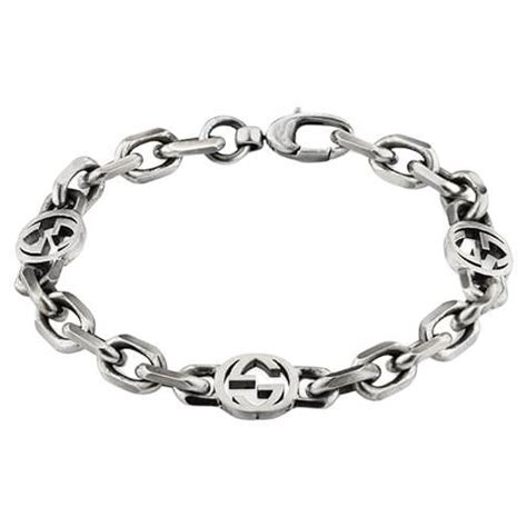 Gucci Interlocking G Silver Bracelet Yba627068001 For Sale At 1stdibs