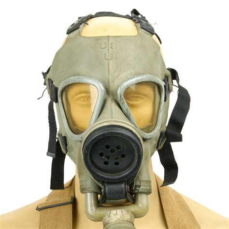 Original Us Wwii M3 Diaphragm Gas Mask With M1va1 Bag International