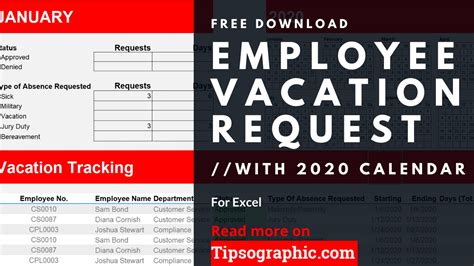 Free Printable Employee Vacation Request Calander Calendar Template 2023