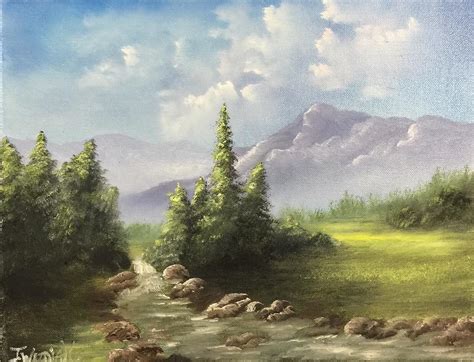 Mountain Meadow Painting By Justin Wozniak Pixels