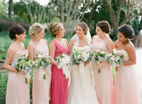Bridesmaids In Pink Elizabeth Anne Designs The Wedding Blog