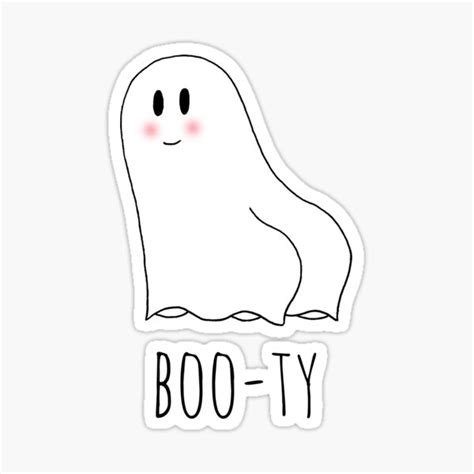booty ghost sticker for sale by steamypanini redbubble