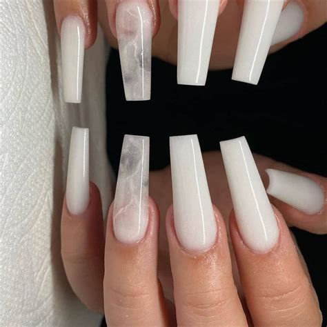 Uñas Acrilicas In 2020 White Acrylic Nails Long Acrylic Nails
