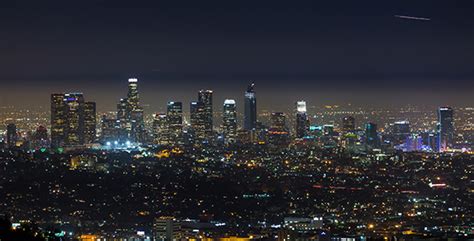 Downtown Los Angeles Skyline At Night By Emericlb Videohive