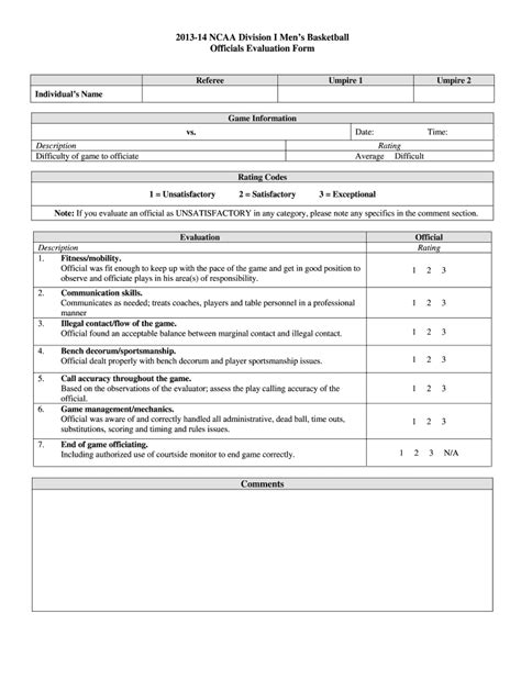 Using the unique id widget, this template. Basketball Referee Evaluation Forms - Fill Online ...