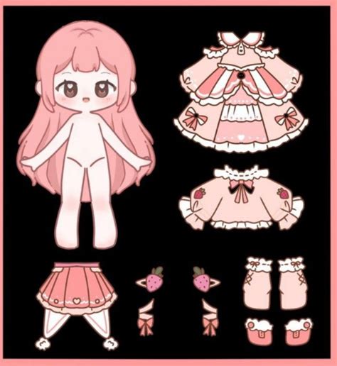 Chibi Paper Doll Paper Dolls Diy Paper Dolls Paper Doll Template