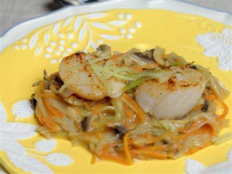 Coquilles St Jacques et ses petits légumes