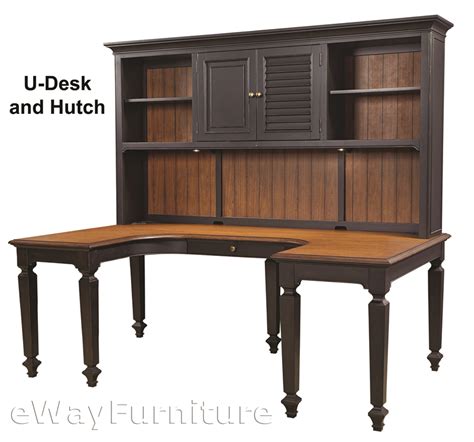 We know there are different types of desks available from ones with added storage traits to ones. Salem Antique Black 84 Inch U Desk and Hutch