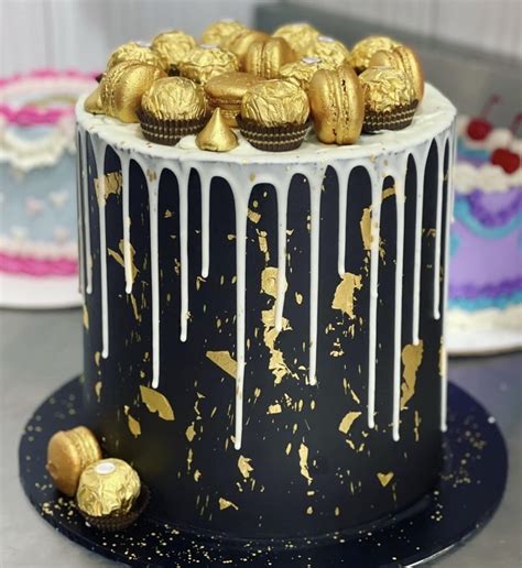 Black Gold White Celebration Cake Sugar Whipped Cakes Website