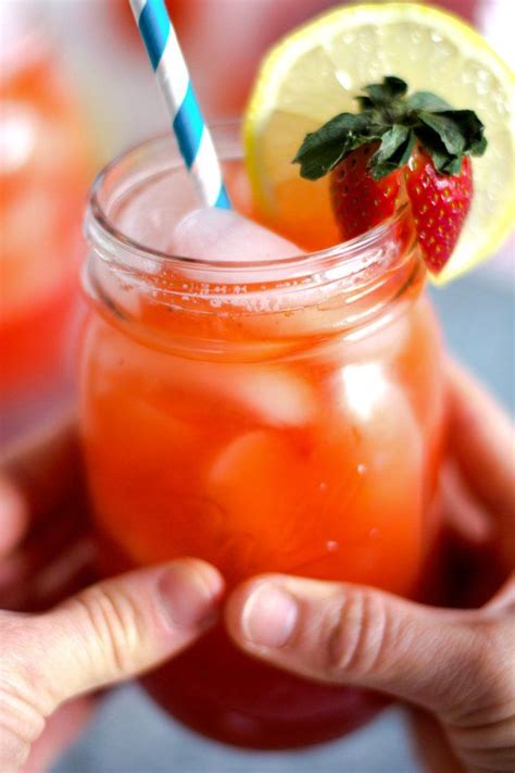 Skinny Sparkling Strawberry Lemonade Recipe Sparkling Strawberry