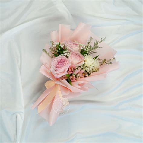 Pretty In Pink 3 Pink Rose Bouquet Fav Florist Singapore